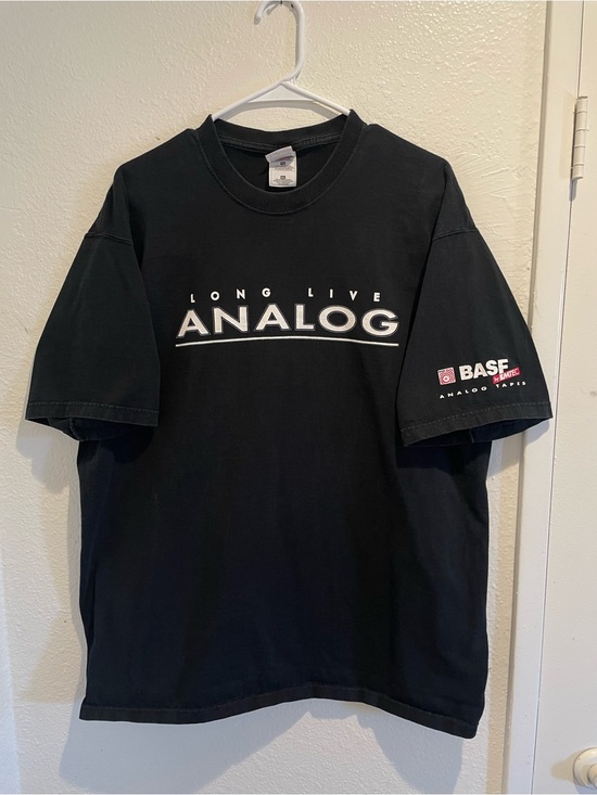 Vintage BASF EMTEC Long Live Analog Shirt Fruit of Loom Lofteez Audio Promo XL